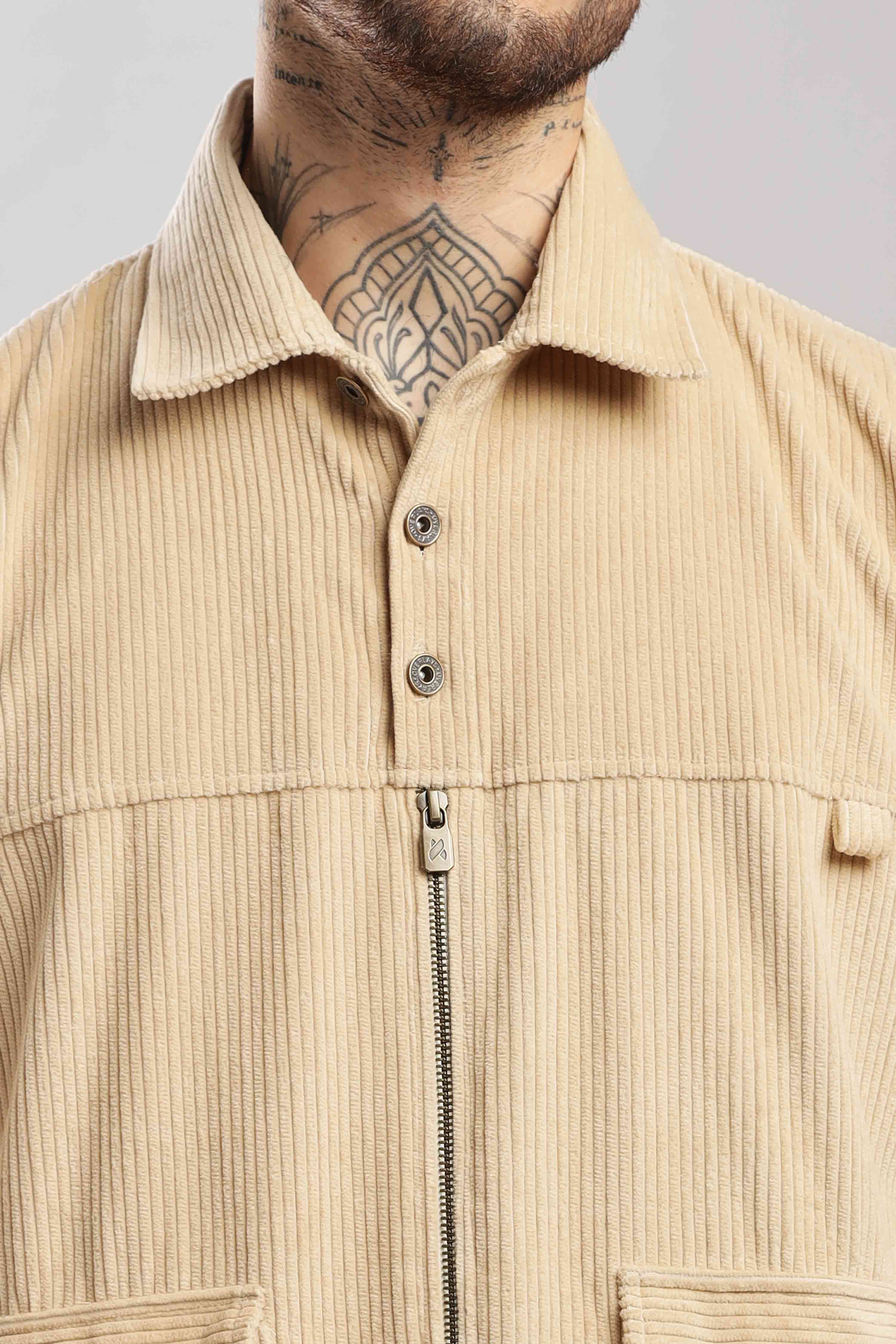 Fawn Textured Corduroy Shaket - Image 13