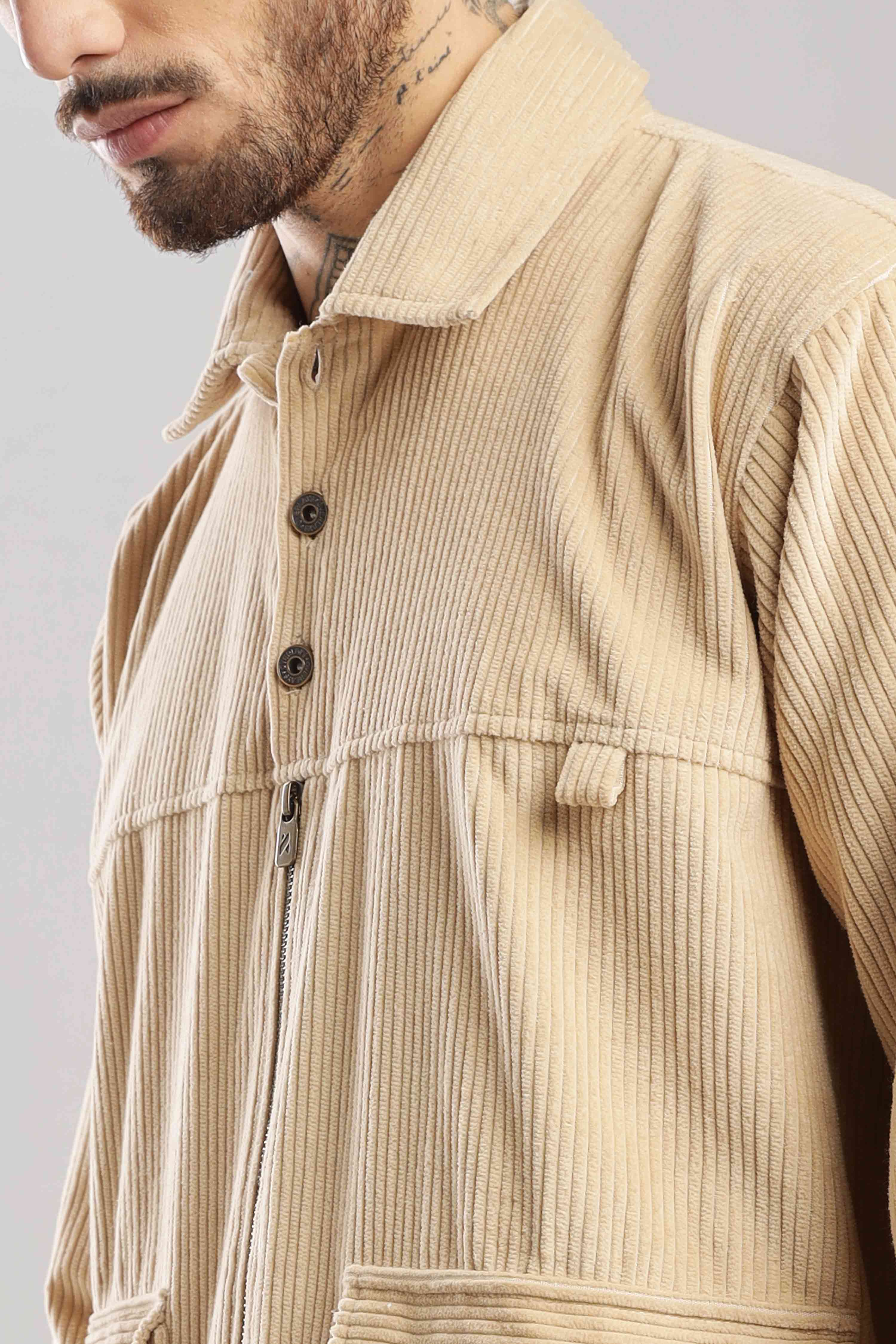 Fawn Textured Corduroy Shaket - Image 14