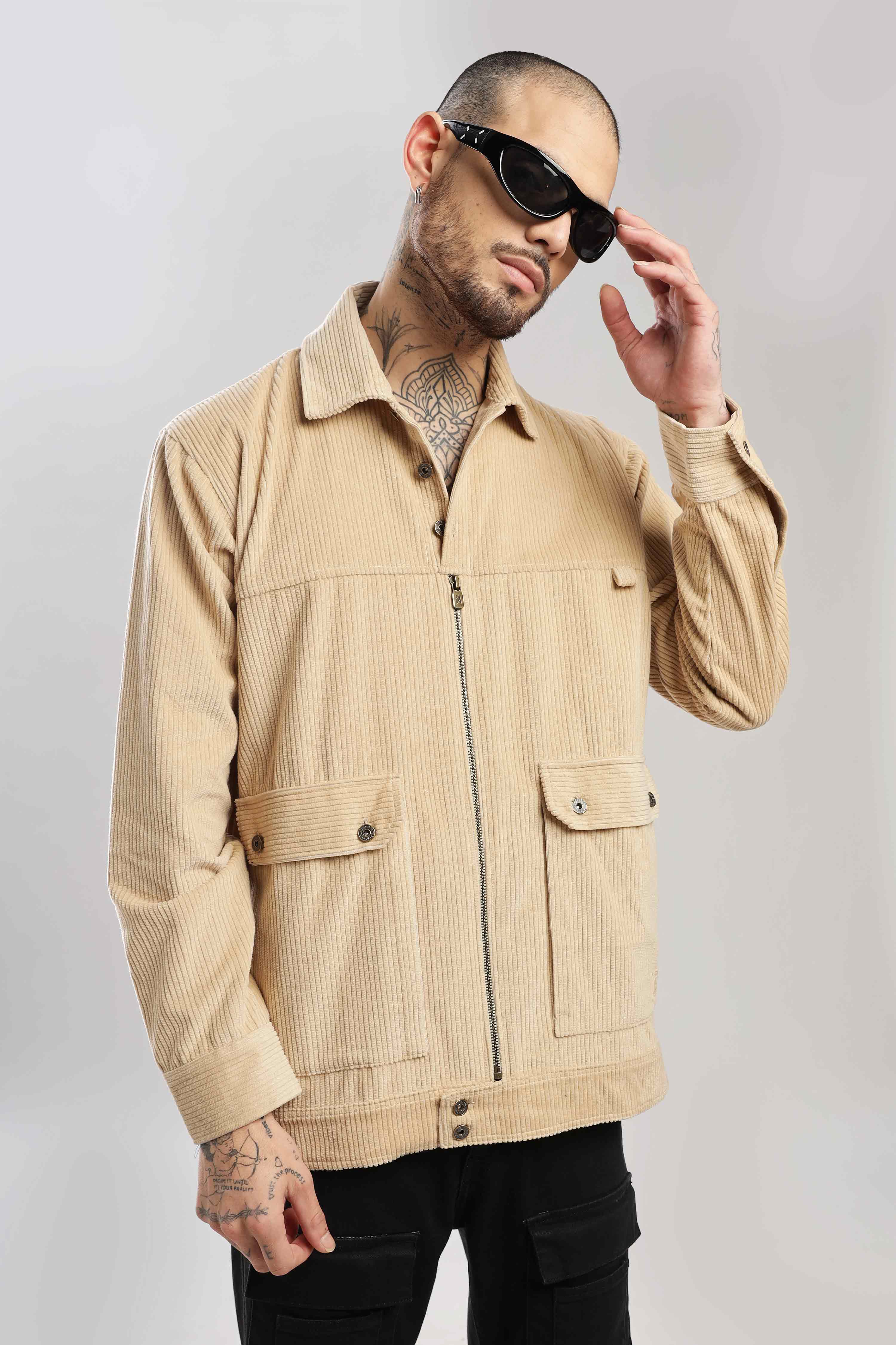 Fawn Textured Corduroy Shaket - Image 16