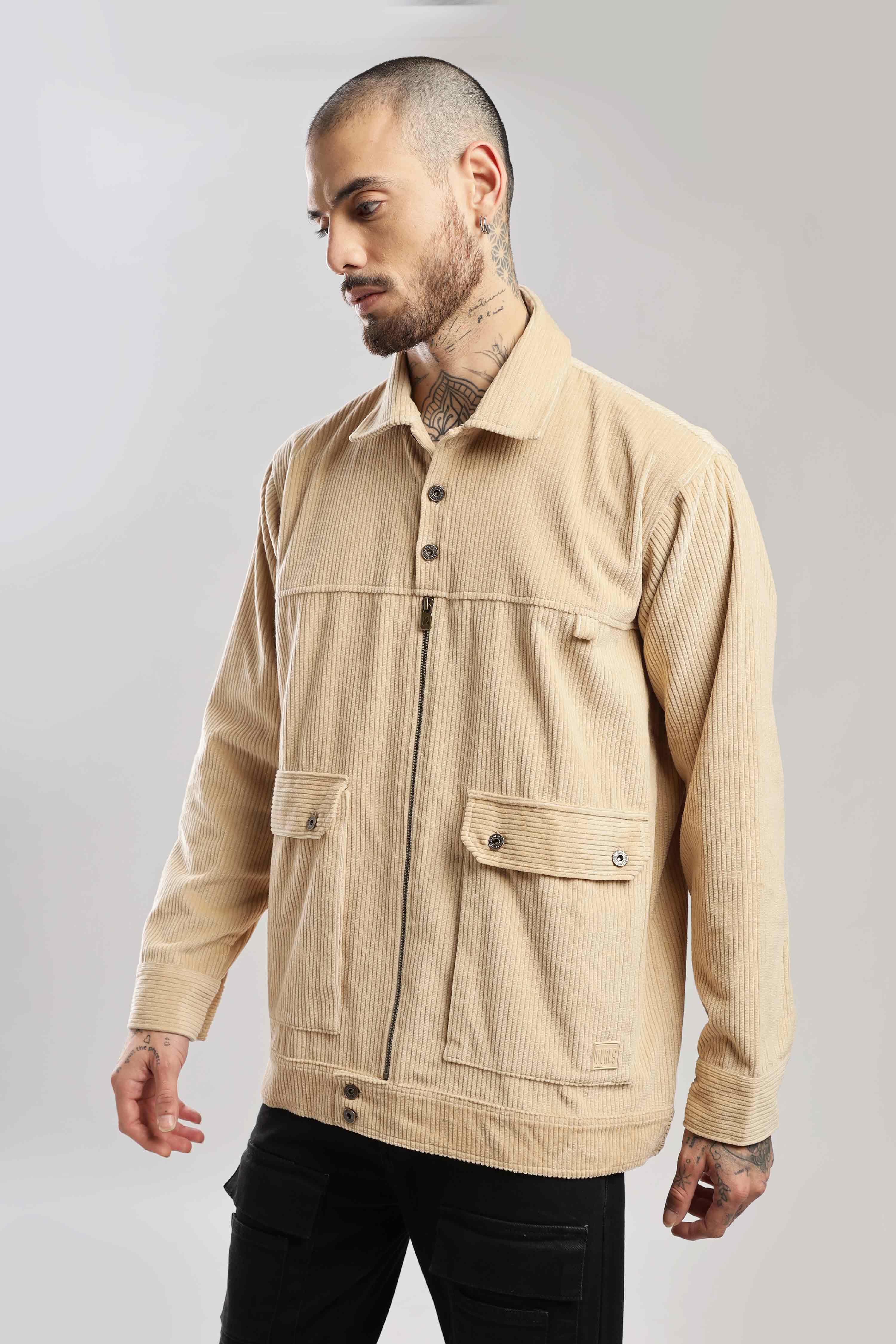 Fawn Textured Corduroy Shaket - Image 3