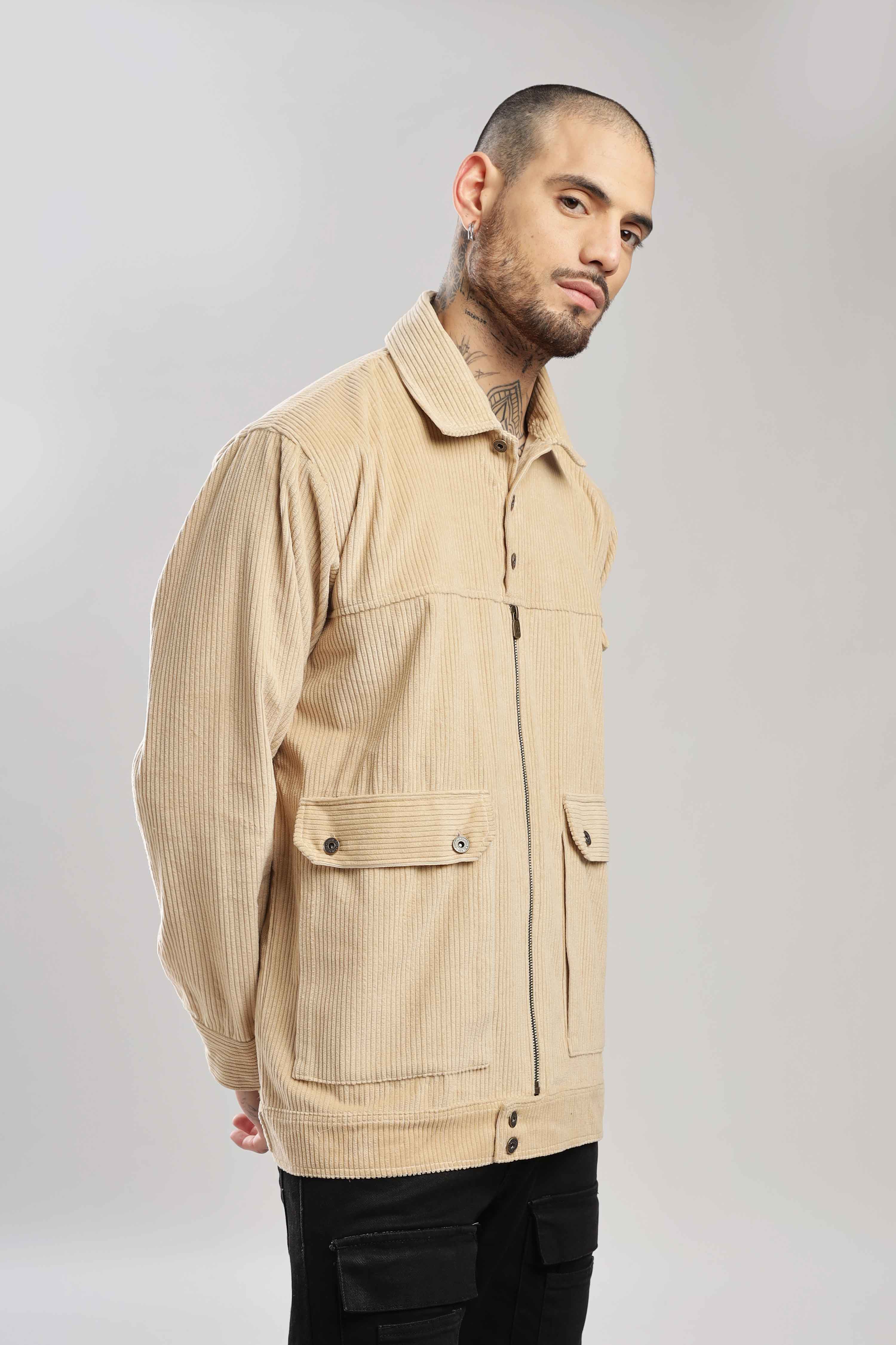 Fawn Textured Corduroy Shaket - Image 7