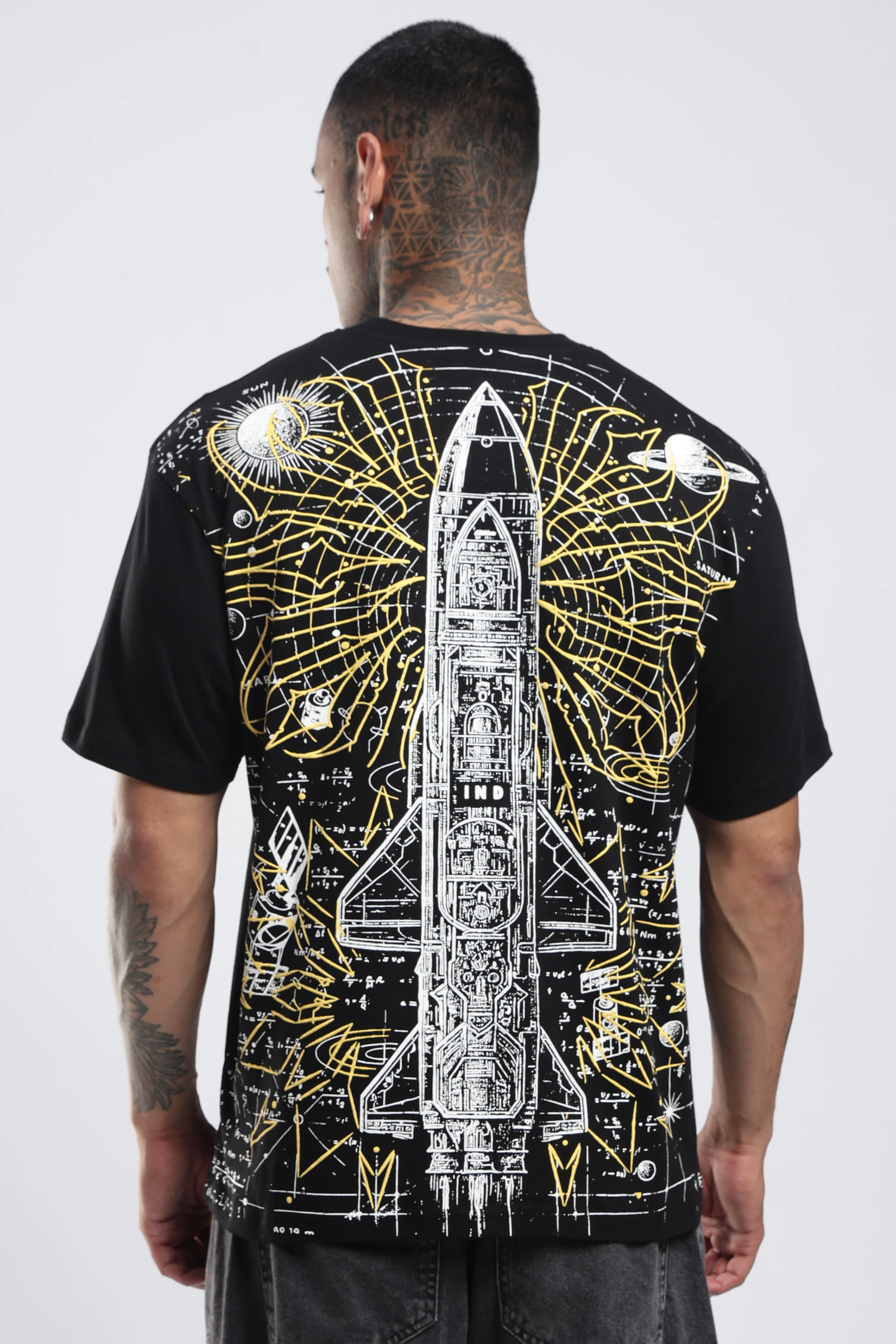 Space Explorer black relaxed fit tshirt - Image 7